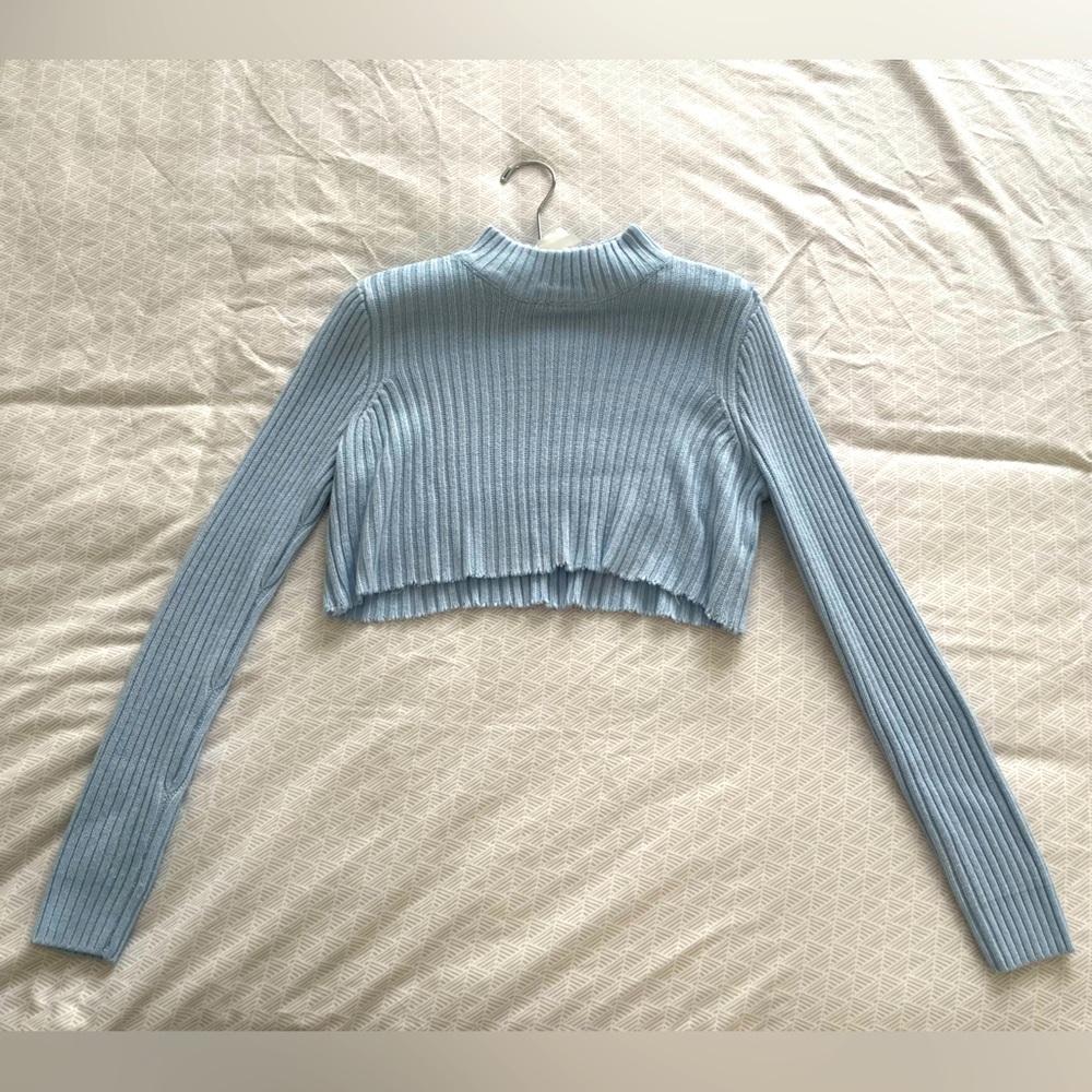baby blue cropped sweater
